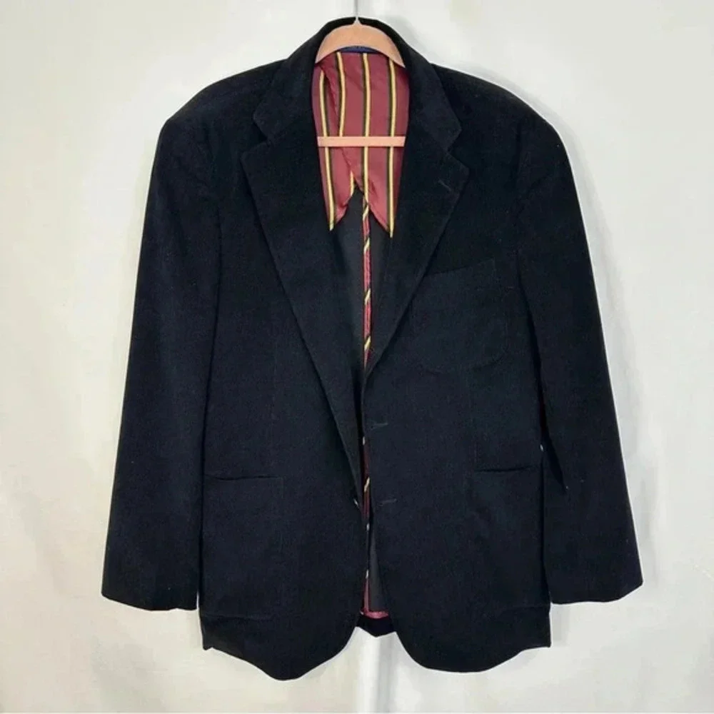 T‎ Harris London Coat Blazer Men's Size Large Black Formal Career Holiday